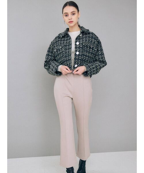 MERCURYDUO（マーキュリーデュオ）の「ツィードショートジャケット（テーラードジャケット・レディース・ブラック/イエロー・FREE）」の16枚目の写真