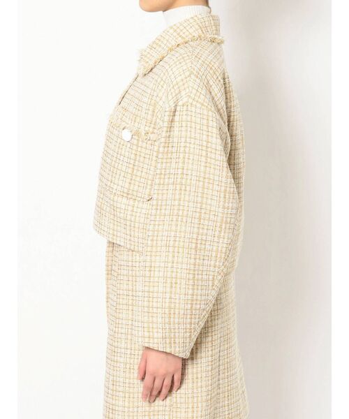 MERCURYDUO（マーキュリーデュオ）の「ツィードショートジャケット（テーラードジャケット・レディース・ブラック/イエロー・FREE）」の10枚目の写真