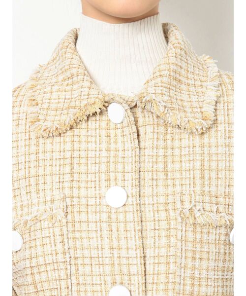 MERCURYDUO（マーキュリーデュオ）の「ツィードショートジャケット（テーラードジャケット・レディース・ブラック/イエロー・FREE）」の17枚目の写真