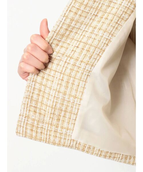 MERCURYDUO（マーキュリーデュオ）の「ツィードショートジャケット（テーラードジャケット・レディース・ブラック/イエロー・FREE）」の20枚目の写真