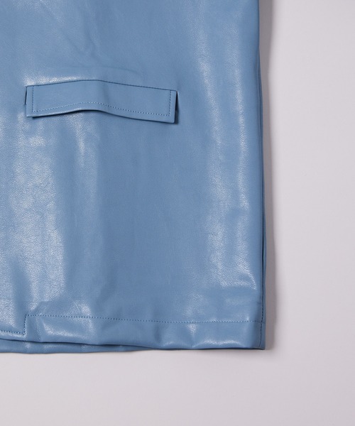 AIVER（アイバー）の「AIVER　ヴィーガンレザージャケット（テーラードジャケット・メンズ・ライトブルー/ブラック/アイボリー・MEDIUM/LARGE）」の6枚目の写真