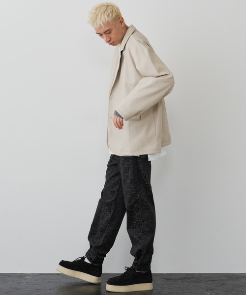 AIVER（アイバー）の「AIVER　ヴィーガンレザージャケット（テーラードジャケット・メンズ・ライトブルー/ブラック/アイボリー・MEDIUM/LARGE）」の11枚目の写真