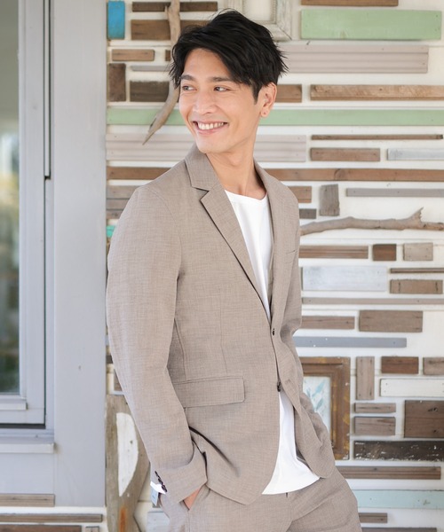 UNION STATION（ユニオンステーション）の「【セットアップ対応】【AIR LIGHT -Rugged version-】シングルジャケット（テーラードジャケット・メンズ・ネイビー/グレイッシュベージュ/ライトグレー・LL/S/M/L）」の2枚目の写真