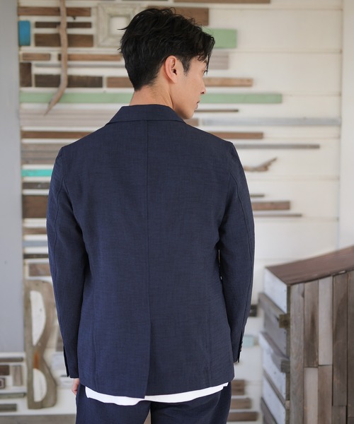 UNION STATION（ユニオンステーション）の「【セットアップ対応】【AIR LIGHT -Rugged version-】シングルジャケット（テーラードジャケット・メンズ・ネイビー/グレイッシュベージュ/ライトグレー・LL/S/M/L）」の12枚目の写真