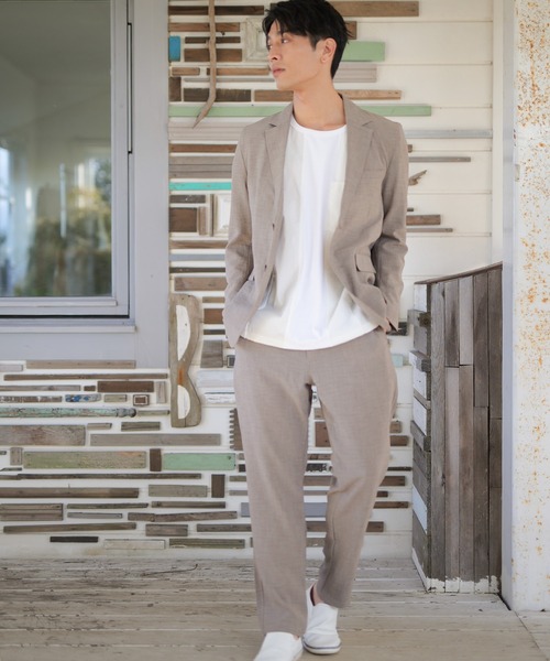 UNION STATION（ユニオンステーション）の「【セットアップ対応】【AIR LIGHT -Rugged version-】シングルジャケット（テーラードジャケット・メンズ・ネイビー/グレイッシュベージュ/ライトグレー・LL/S/M/L）」の13枚目の写真