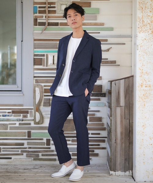 UNION STATION（ユニオンステーション）の「【セットアップ対応】【AIR LIGHT -Rugged version-】シングルジャケット（テーラードジャケット・メンズ・ネイビー/グレイッシュベージュ/ライトグレー・LL/S/M/L）」の14枚目の写真