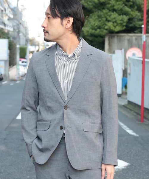 UNION STATION（ユニオンステーション）の「【セットアップ対応】【AIR LIGHT -Rugged version-】シングルジャケット（テーラードジャケット・メンズ・ネイビー/グレイッシュベージュ/ライトグレー・LL/S/M/L）」の5枚目の写真