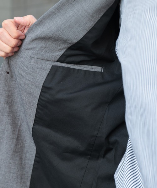 UNION STATION（ユニオンステーション）の「【セットアップ対応】【AIR LIGHT -Rugged version-】シングルジャケット（テーラードジャケット・メンズ・ネイビー/グレイッシュベージュ/ライトグレー・LL/S/M/L）」の10枚目の写真