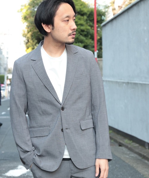 UNION STATION（ユニオンステーション）の「【セットアップ対応】【AIR LIGHT -Rugged version-】シングルジャケット（テーラードジャケット・メンズ・ネイビー/グレイッシュベージュ/ライトグレー・LL/S/M/L）」の6枚目の写真