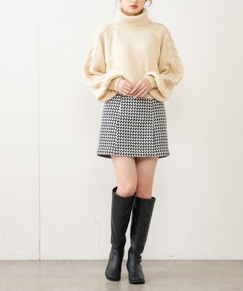 OLIVE des OLIVE（オリーブデオリーブ）の「【WEB限定】タートルニットプルオーバー（ニット/セーター・レディース・ライトグレー/ピンク/オレンジ/アイボリー・FREE）」の13枚目の写真