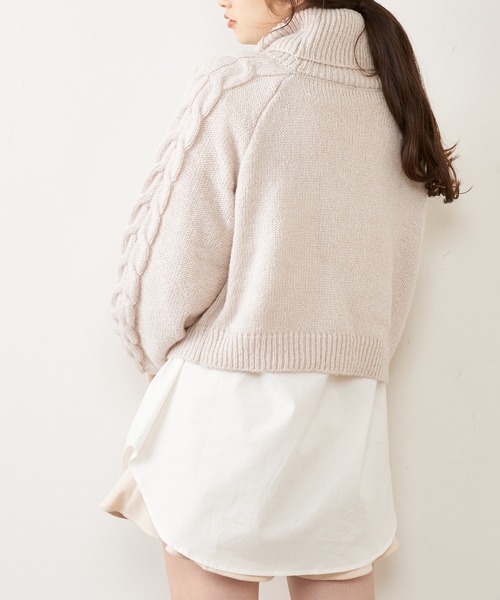 OLIVE des OLIVE（オリーブデオリーブ）の「【WEB限定】タートルニットプルオーバー（ニット/セーター・レディース・ライトグレー/ピンク/オレンジ/アイボリー・FREE）」の6枚目の写真