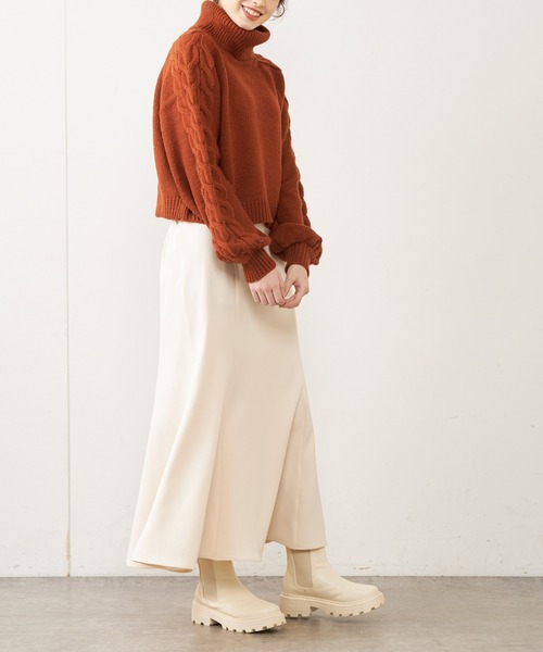 OLIVE des OLIVE（オリーブデオリーブ）の「【WEB限定】タートルニットプルオーバー（ニット/セーター・レディース・ライトグレー/ピンク/オレンジ/アイボリー・FREE）」の11枚目の写真