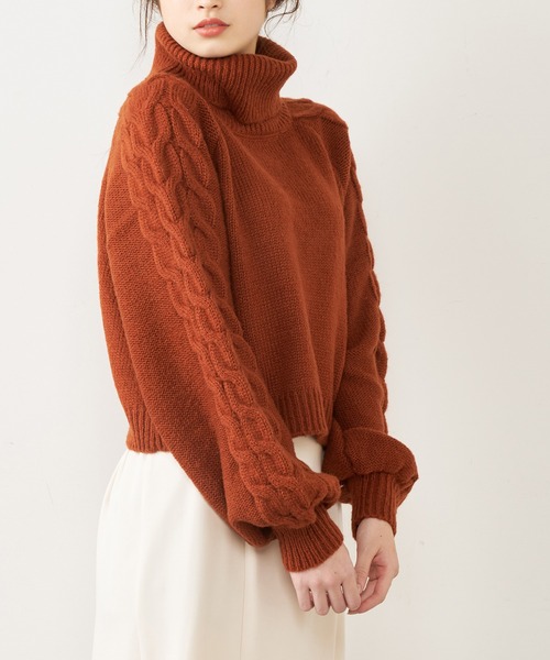 OLIVE des OLIVE（オリーブデオリーブ）の「【WEB限定】タートルニットプルオーバー（ニット/セーター・レディース・ライトグレー/ピンク/オレンジ/アイボリー・FREE）」の16枚目の写真