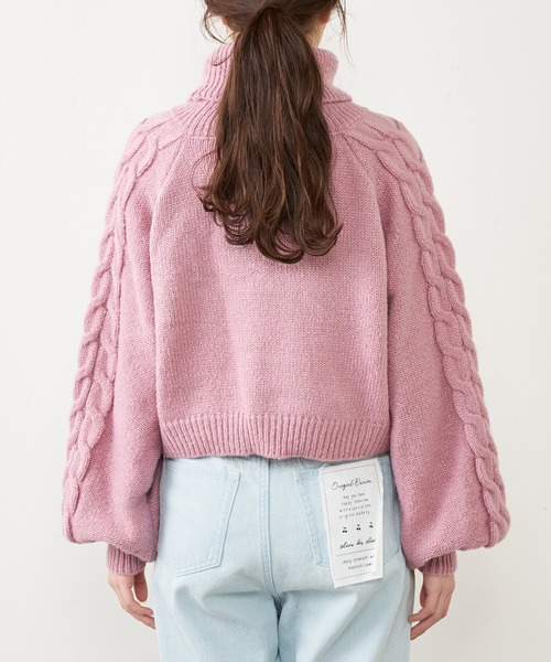 OLIVE des OLIVE（オリーブデオリーブ）の「【WEB限定】タートルニットプルオーバー（ニット/セーター・レディース・ライトグレー/ピンク/オレンジ/アイボリー・FREE）」の12枚目の写真