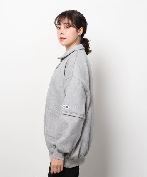 WC（ダブル シー）の「襟付きビッグスウェット（スウェット・レディース・ホワイト/ブラック/グレー・FREE）」の5枚目の写真