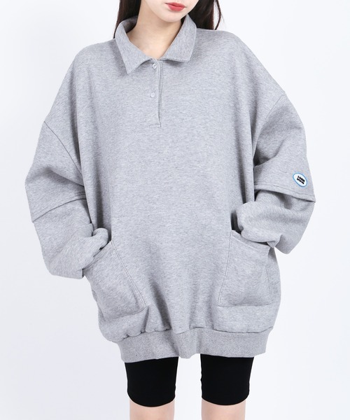 WC（ダブル シー）の「襟付きビッグスウェット（スウェット・レディース・ホワイト/ブラック/グレー・FREE）」の6枚目の写真