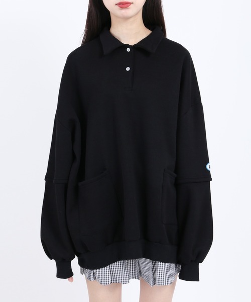 WC（ダブル シー）の「襟付きビッグスウェット（スウェット・レディース・ホワイト/ブラック/グレー・FREE）」の8枚目の写真