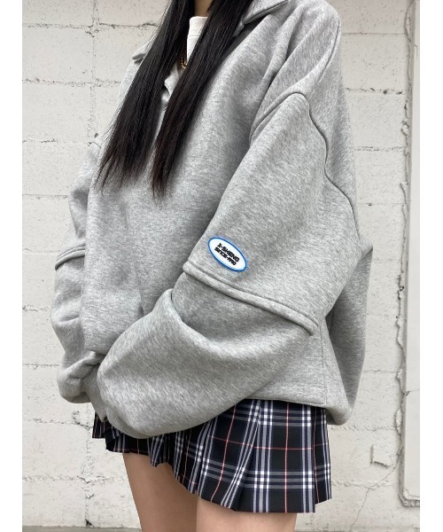 WC（ダブル シー）の「襟付きビッグスウェット（スウェット・レディース・ホワイト/ブラック/グレー・FREE）」の11枚目の写真