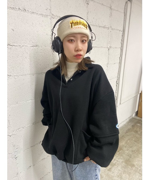 WC（ダブル シー）の「襟付きビッグスウェット（スウェット・レディース・ホワイト/ブラック/グレー・FREE）」の19枚目の写真