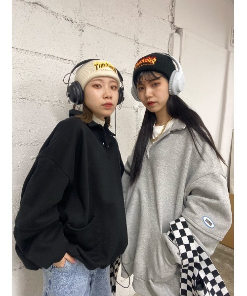 WC（ダブル シー）の「襟付きビッグスウェット（スウェット・レディース・ホワイト/ブラック/グレー・FREE）」の17枚目の写真