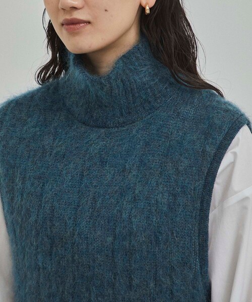 CITY TOKYO(シティトウキョウ)の「モヘアウールタートルニットベスト(ベスト・レディース・オレンジ/ブルー・FREE)」の10枚目の写真