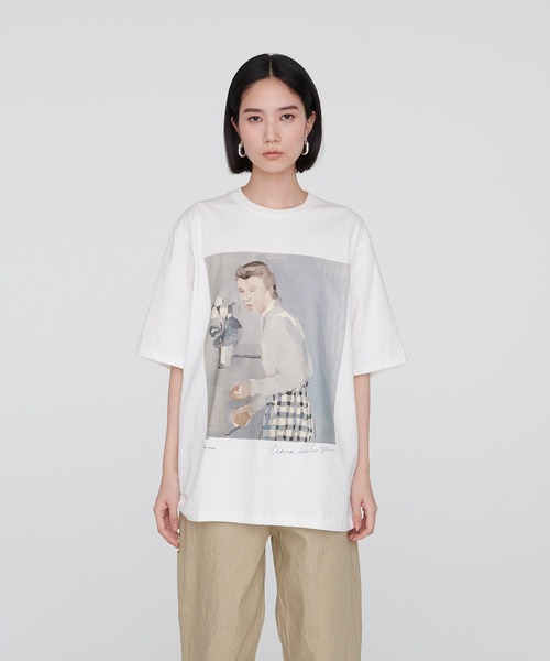 JANESMITH(ジェーンスミス)の「JANESMITH ジェーンスミス / PICKING T-SHIRT グラフィックプリントビッグシルエットTシャツ / 22SCT-#330S(Tシャツ/カットソー・レディース・ホワイト・SMALL/MEDIUM/LARGE/X-LARGE)」の6枚目の写真