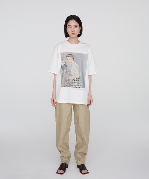 JANESMITH(ジェーンスミス)の「JANESMITH ジェーンスミス / PICKING T-SHIRT グラフィックプリントビッグシルエットTシャツ / 22SCT-#330S(Tシャツ/カットソー・レディース・ホワイト・SMALL/MEDIUM/LARGE/X-LARGE)」の5枚目の写真