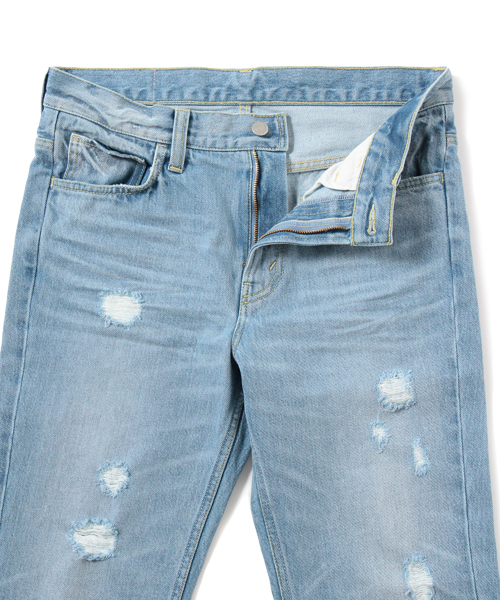 BEAMS(ビームス)の「BEAMS / S/L シューカット ダメージ デニムパンツ(デニムパンツ・メンズ・サックスブルー・LARGE/MEDIUM/SMALL)」の6枚目の写真