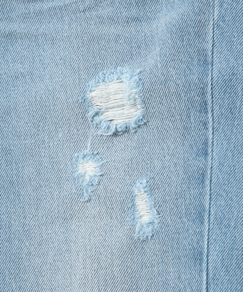 BEAMS(ビームス)の「BEAMS / S/L シューカット ダメージ デニムパンツ(デニムパンツ・メンズ・サックスブルー・LARGE/MEDIUM/SMALL)」の9枚目の写真