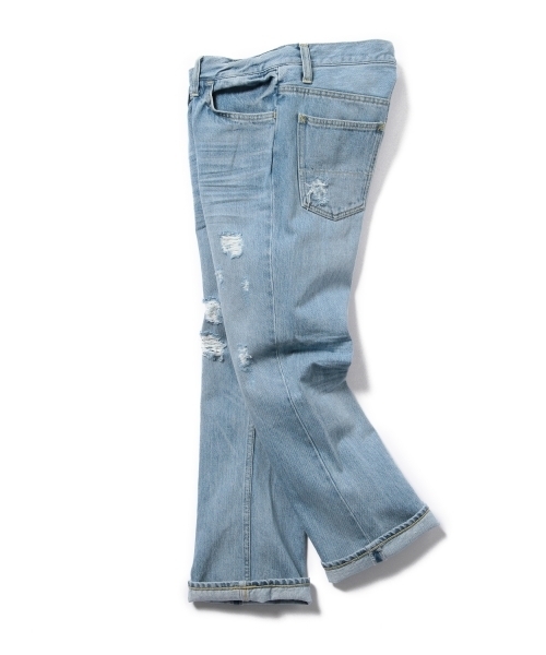 BEAMS(ビームス)の「BEAMS / S/L シューカット ダメージ デニムパンツ(デニムパンツ・メンズ・サックスブルー・LARGE/MEDIUM/SMALL)」の15枚目の写真