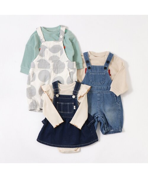 BREEZE（ブリーズ）の「メロウフリルボディオール（肌着・キッズ・オレンジ/アイボリー・70/80）」の4枚目の写真