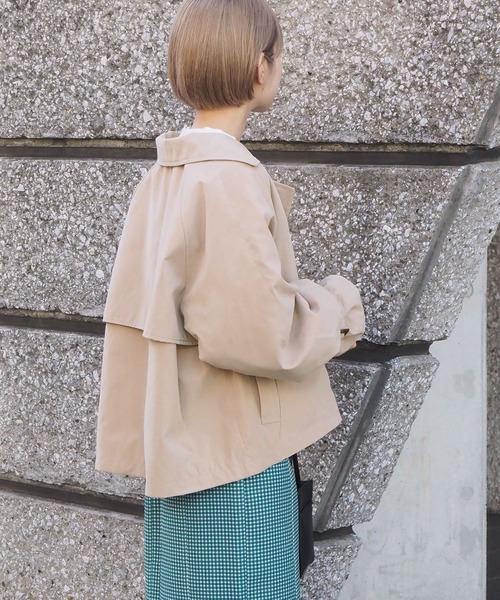 tiptop（ティップトップ）の「ベルト付きトレンチジャケット（トレンチコート・レディース・ベージュ/グリーン/アイボリー/グレイッシュベージュ・FREE）」の18枚目の写真