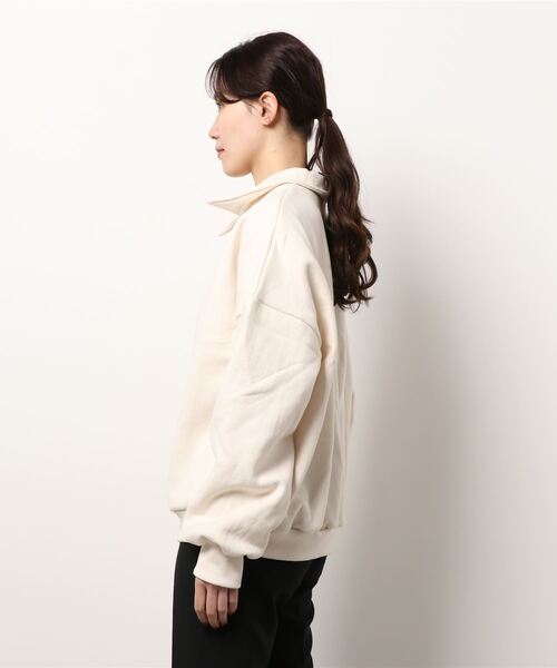 LE MORE（リモア）の「ハーフジップスウェット（スウェット・レディース・アイボリー/オートミール・FREE）」の16枚目の写真