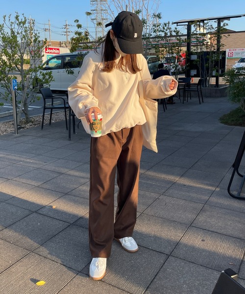 LE MORE（リモア）の「ハーフジップスウェット（スウェット・レディース・アイボリー/オートミール・FREE）」の22枚目の写真