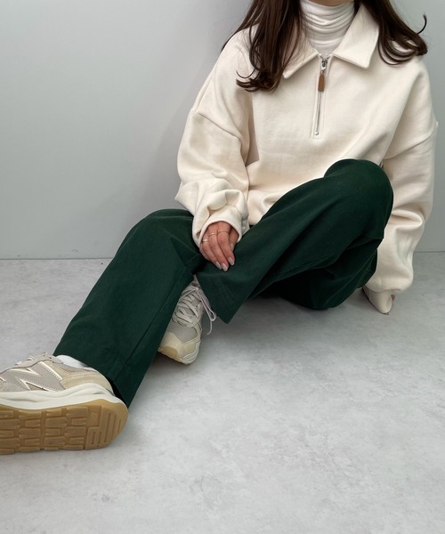 LE MORE（リモア）の「ハーフジップスウェット（スウェット・レディース・アイボリー/オートミール・FREE）」の17枚目の写真