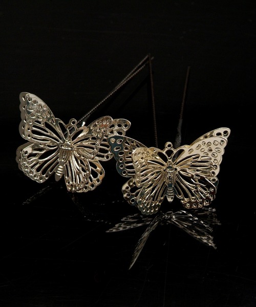 kimonomachi（キモノマチ）の「Uピン髪飾り  蝶々 振袖髪飾り 袴 卒業式 成人式　浴衣　髪飾り成人式　ヘアアクセサリー　蝶髪飾り（和装小物・レディース・シルバー/ゴールド・ONE SIZE）」の9枚目の写真
