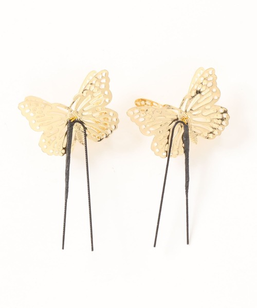 kimonomachi（キモノマチ）の「Uピン髪飾り  蝶々 振袖髪飾り 袴 卒業式 成人式　浴衣　髪飾り成人式　ヘアアクセサリー　蝶髪飾り（和装小物・レディース・シルバー/ゴールド・ONE SIZE）」の4枚目の写真