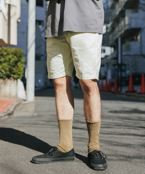 orSlow（オアスロウ）の「orSlow/オアスロウ NEW YORKER SHORTS ニューヨーカーショーツ ハーフパンツ 半ズボン リップストップナイロン（カーゴパンツ・メンズ・ペールイエロー/ベージュ/ダークネイビー/ブラック・4/3/2/1）」の8枚目の写真