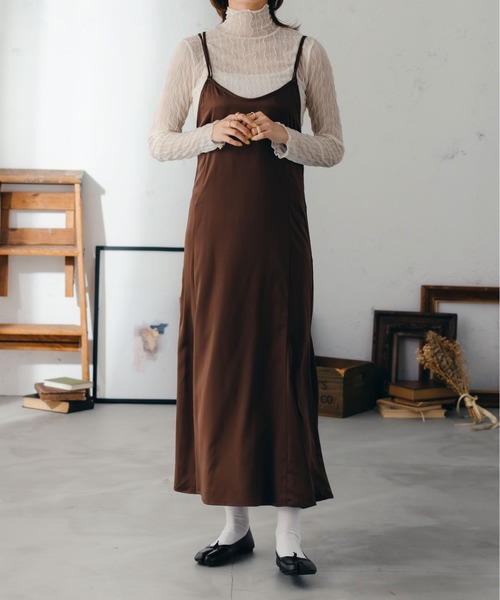 fupel（フぺル）の「シアーハイネック柄トップス（Tシャツ/カットソー・レディース・チャコールグレー/ダークブラウン/アイボリー・FREE）」の22枚目の写真