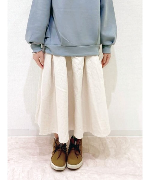 sm2rhythm（サマンサモスモスリズム）の「デニムタックスカート（スカート・レディース・キナリ/ネイビー/ブルー・ﾌﾘ-）」の2枚目の写真