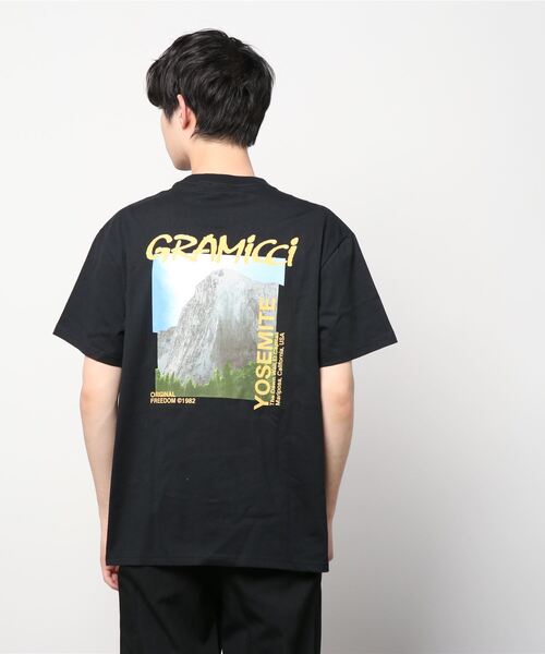 Gramicci(グラミチ)の「GRAMICCI/グラミチ アウトドア ドーンウォールTシャツ/バックプリントTシャツ G2SU-T010(Tシャツ/カットソー・メンズ・ブラック/レッド/ホワイト・M/L/XL/XXL)」の5枚目の写真