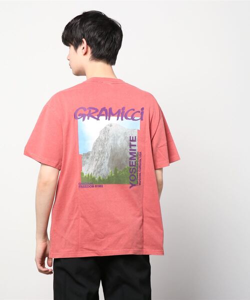 Gramicci(グラミチ)の「GRAMICCI/グラミチ アウトドア ドーンウォールTシャツ/バックプリントTシャツ G2SU-T010(Tシャツ/カットソー・メンズ・ブラック/レッド/ホワイト・M/L/XL/XXL)」の7枚目の写真
