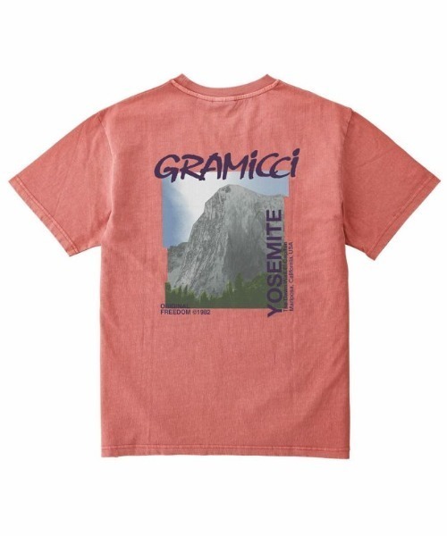 Gramicci(グラミチ)の「GRAMICCI/グラミチ アウトドア ドーンウォールTシャツ/バックプリントTシャツ G2SU-T010(Tシャツ/カットソー・メンズ・ブラック/レッド/ホワイト・M/L/XL/XXL)」の3枚目の写真