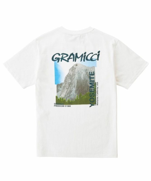 Gramicci(グラミチ)の「GRAMICCI/グラミチ アウトドア ドーンウォールTシャツ/バックプリントTシャツ G2SU-T010(Tシャツ/カットソー・メンズ・ブラック/レッド/ホワイト・M/L/XL/XXL)」の1枚目の写真