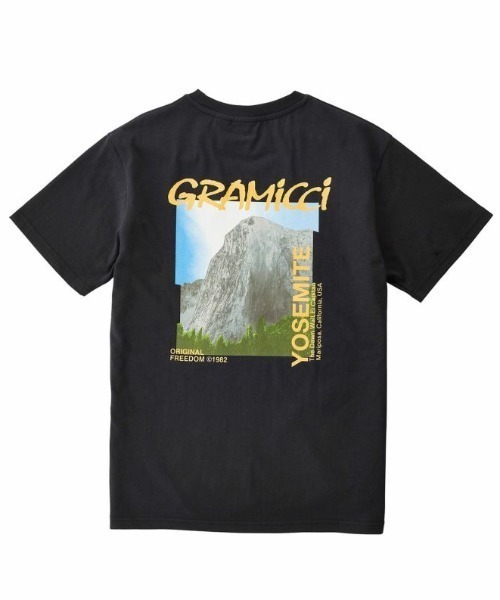 Gramicci(グラミチ)の「GRAMICCI/グラミチ アウトドア ドーンウォールTシャツ/バックプリントTシャツ G2SU-T010(Tシャツ/カットソー・メンズ・ブラック/レッド/ホワイト・M/L/XL/XXL)」の2枚目の写真