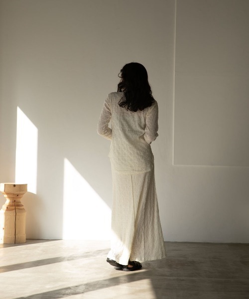 marjour（マージュール）の「CREPE LONG SKIRT（スカート・レディース・ブラック/オフホワイト・M）」の8枚目の写真