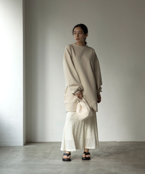 marjour（マージュール）の「CREPE LONG SKIRT（スカート・レディース・ブラック/オフホワイト・M）」の11枚目の写真