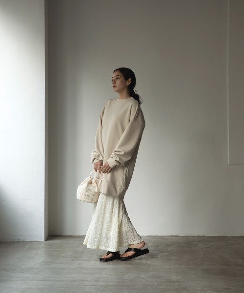 marjour（マージュール）の「CREPE LONG SKIRT（スカート・レディース・ブラック/オフホワイト・M）」の13枚目の写真