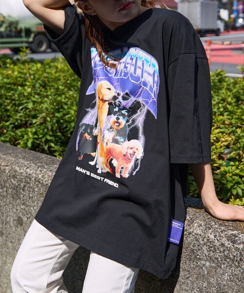 PUBLUX(パブリュクス)の「【Sequence/シークエンス】 INUGASUKIBANDSST/ユニセックス/グラフィックTシャツ/(Tシャツ/カットソー・メンズ・ホワイト/ブラック/ブラウン・SMALL/MEDIUM/LARGE/X-LARGE)」の10枚目の写真
