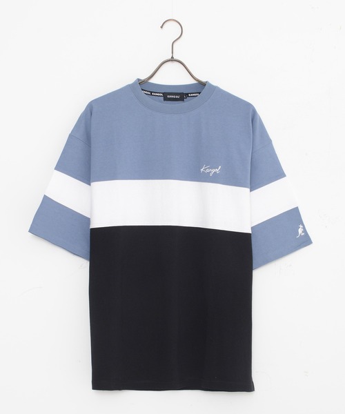 KANGOL（カンゴール）の「別注 WEB限定 KANGOL/カンゴール ワンポイント ブランド ロゴ刺繍 ビックシルエット ドロップショルダー 綿100% 半袖 Tシャツ（Tシャツ/カットソー・メンズ・ブルー/グリーン/ベージュ/ブラック/ブラック系その他/ホワイト系その他/ブルー系その他・LL/M/L/3L/4L/5L/XL）」の11枚目の写真
